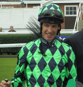 Richard Hughes rides The Grey Gatsby at York.