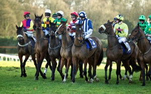Runners line up ahead of the Coral Welsh Grand National. Pic: Courtesy ARC.