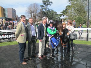 Opening Batsman and connections after his victory at Fontwell.