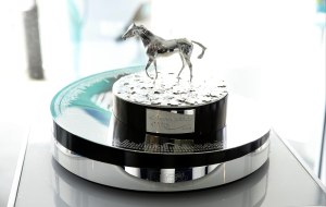 The Investec Oaks trophy.