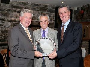 Jim Bolger (centre) trains Yorkshire Oaks winner Pleascach.