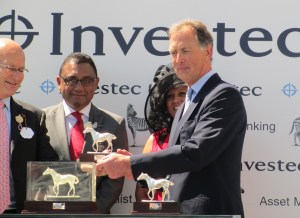 Roger Charlton (right) trains Time Test.